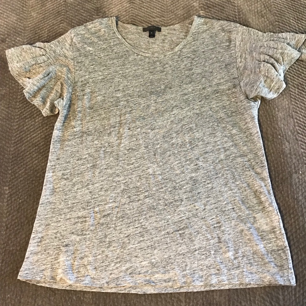 J. Crew Ruffle Sleeve T-shirt